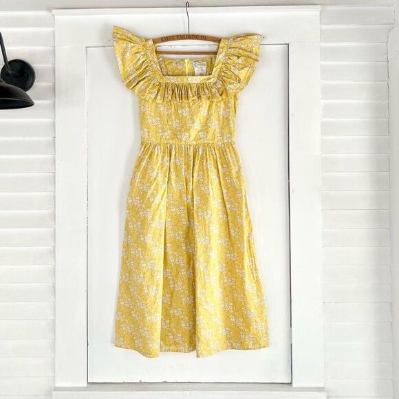 Rare $578 O Pioneers Nora Floral Cotton Ruffle Cottage Dress 4 Womens Small 0 2 - Picture 1 of 5